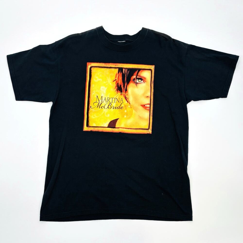Vintage Martina McBride T Shirt Mens Large Black Band Tee Country Music 90s Y2k